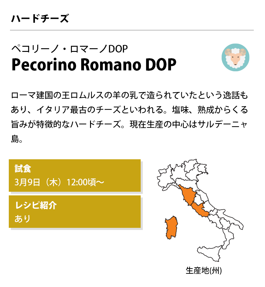 Pecorino Romano DOP ペコリーノ・ロマーノDOP
